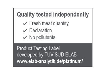 Dog food tested by ELAB Analytik GmbH