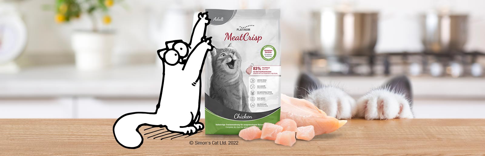MeatCrisp dry cat food is delicious thanks to its high amount of fresh meat