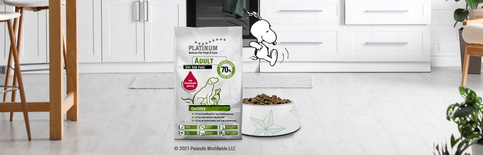 Dry food for dogs with a high percentage of meat